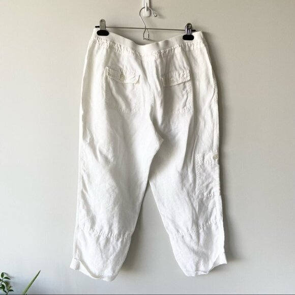 Chico’s Linen Relaxed Fit Cropped Length Pants - Picture 2 of 16